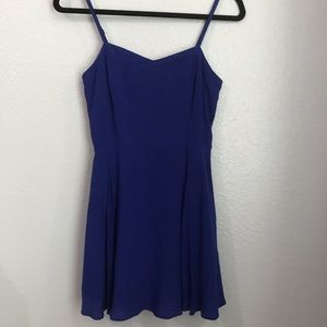 Blue Back Cutout Dress